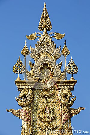 Wood Carving Art, The Celebrations on the Auspicious Occasion of His Majesty the Kingâ€™s Birthday Anniversary - Chiang Rai, Stock Photo